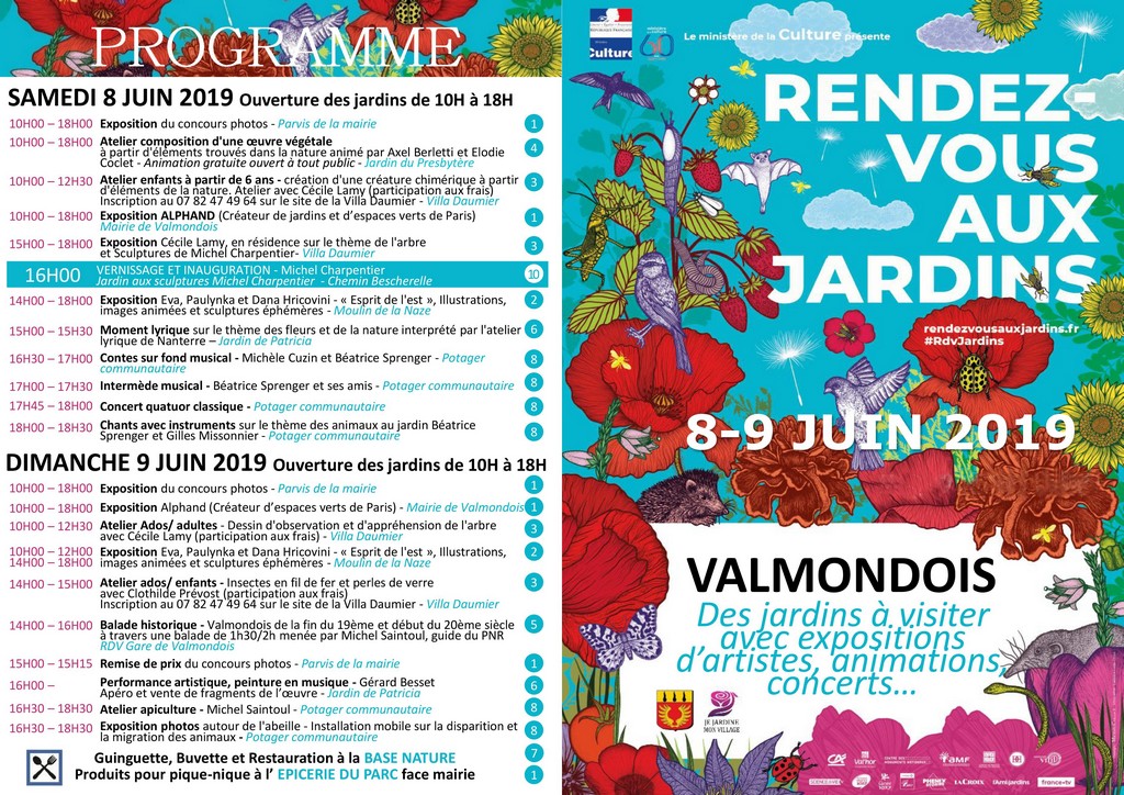 RV aux jardins Valmondois 95430, les 8et9 juin 2019