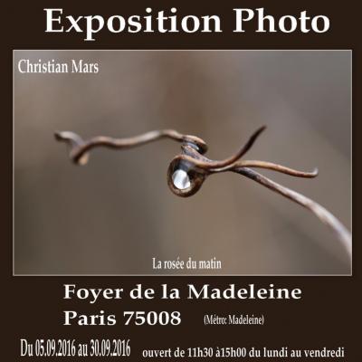 Expo foyer de la Madeleine (Paris 7508) Septembre 2016 