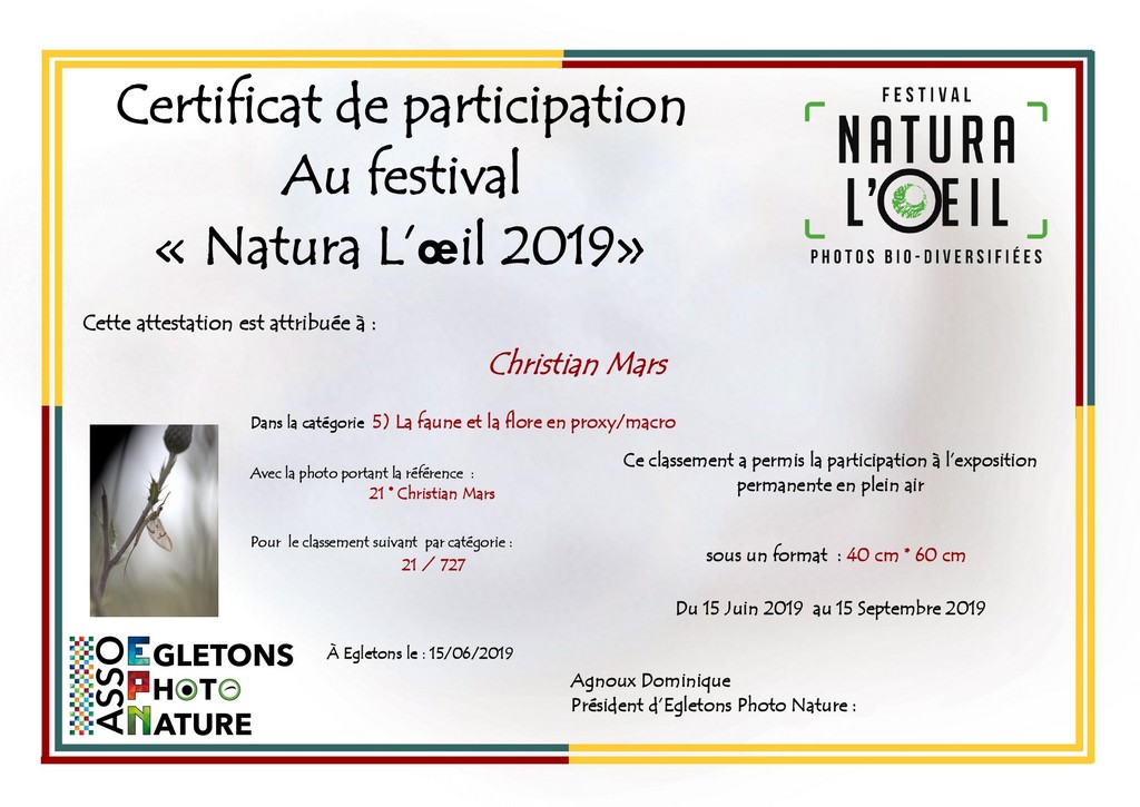 Festival d'Egletons 2019     L'éphémère est primé