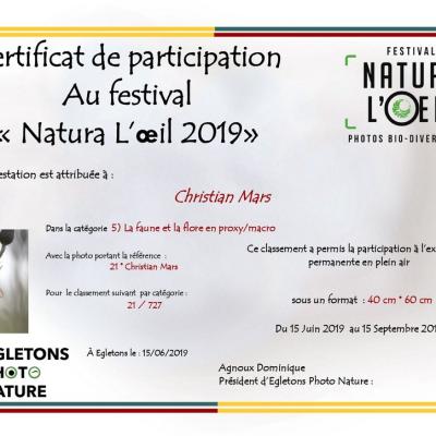 Festival d'Egletons 2019     L'éphémère est primé