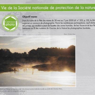  Concours SNPN, 1e Brume sur l'étang au lever du soleil