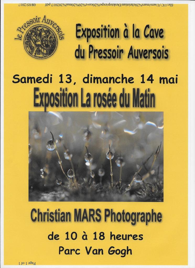 Expo à la cave du pressoir, Auvers sur Oise 13 et 14 mai 2017