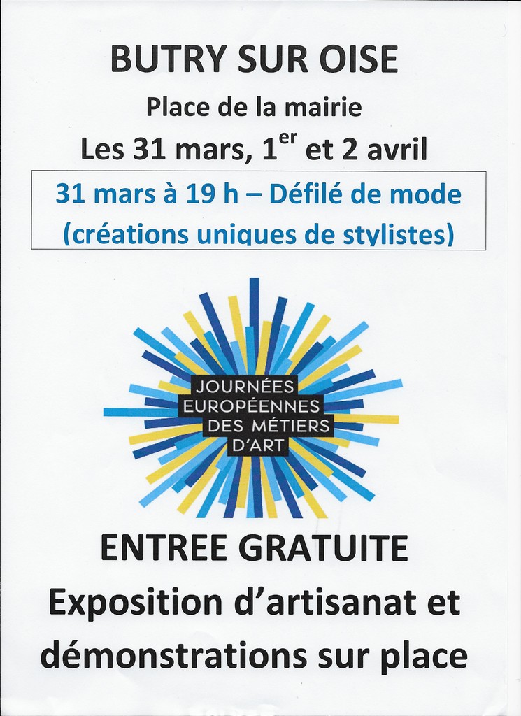 Expo JEMA (Journées Européennes des métiers d'art) 31.03 et 1et 2. 04. 2017