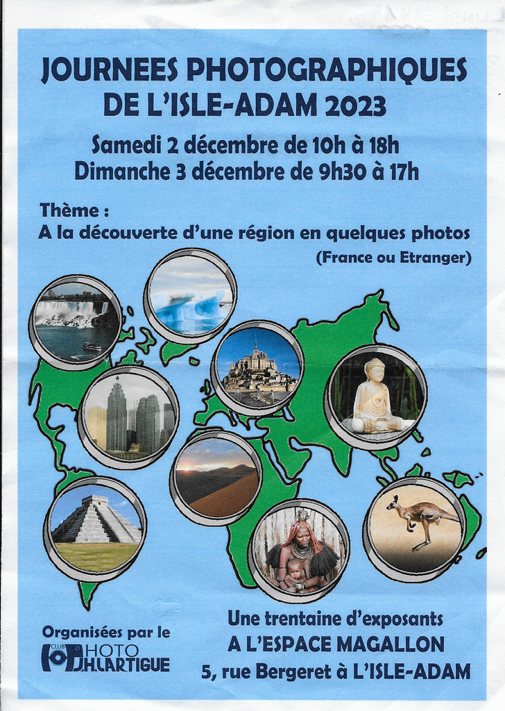 Journées photographiques de l'Isle Adam les 2 et 3 décembre 2023